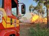 Incêndio deixa rodovia SC163 interrompida em São João do Oeste