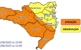 Frente fria avança e derruba temperaturas no fim de semana em SC