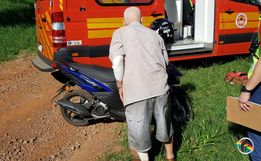Queda de motocicleta deixa homem ferido em Iporã do Oeste