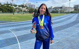 Lourenciana é campeã no lançamento de dardo e recebe prêmio destaque na Olesc