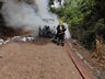 Incêndio em carreta agrícola no interior mobiliza bombeiros 