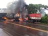 Duas pessoas morrem carbonizadas em colisão na BR-282 entre SMO e Maravilha