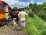 Veículo sai da pista após condutor tentar desviar buraco na BR-163