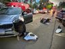 Motociclista fica ferido em acidente no centro de São Miguel do Oeste