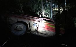 Passageiro fica ferido em saída de pista na BR-163 em São Miguel do Oeste 