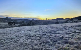 SC amanhece com formação de geada e temperatura mínima abaixo de -2ºC