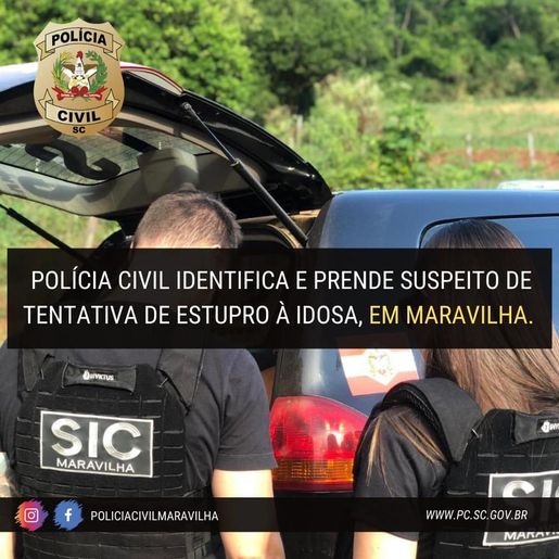 Preso suspeito de tentar estuprar idosa de 75 anos em Maravilha