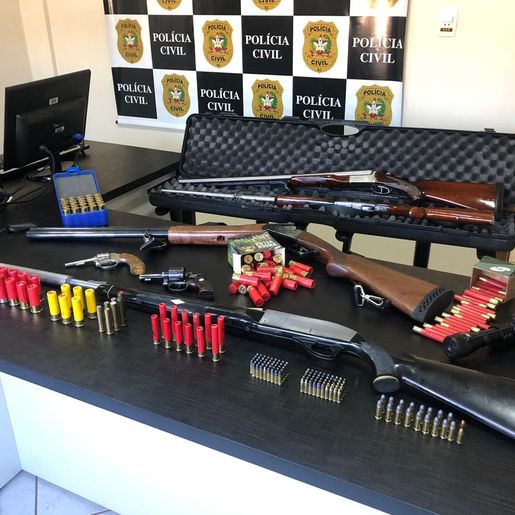 Polícia Civil apreende armas relacionadas à investigação de violência doméstica 