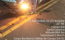 Veículos colidem na SC-305 entroncamento com SC-161