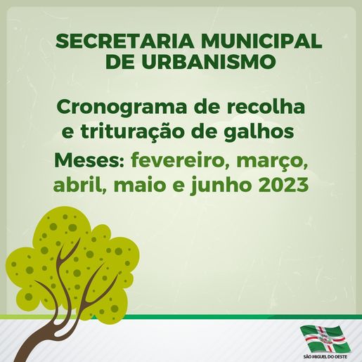 Urbanismo inicia recolha e trituração de galhos no mês de fevereiro