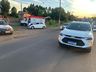 Colisão traseira deixa trânsito lento na Avenida Willy Barth em SMOeste 