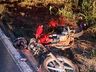 Colisão traseira entre moto e caminhão mobiliza bombeiros em Cunha Porã