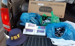 Produtos eletrônicos importados ilegalmente são apreendidos na BR 282 em Pinhalzinho