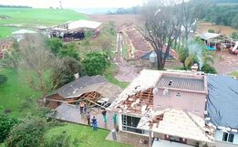 Defesa Civil confirma passagem de tornado no Oeste de Santa Catarina