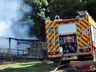 Galpão é destruído por incêndio no interior de Descanso