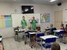 Atividade educativa de saúde bucal entrega kis em escolas de Guarujá do Sul