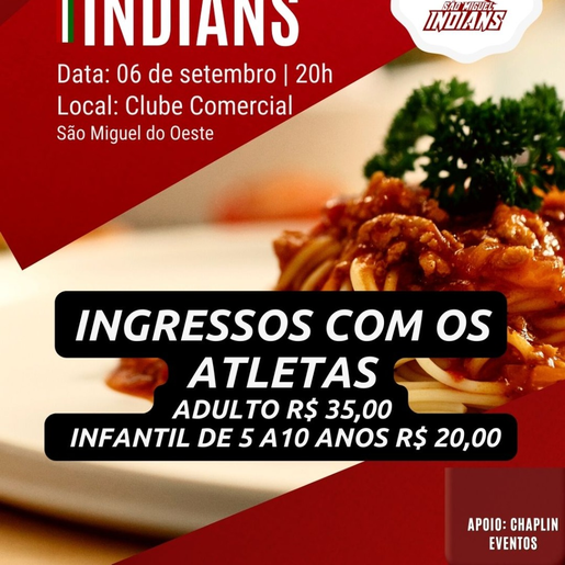 Família São Miguel Indians promove jantar no mês de setembro