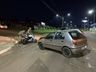 Acidente entre carro e moto deixa motociclista ferido em SMOeste