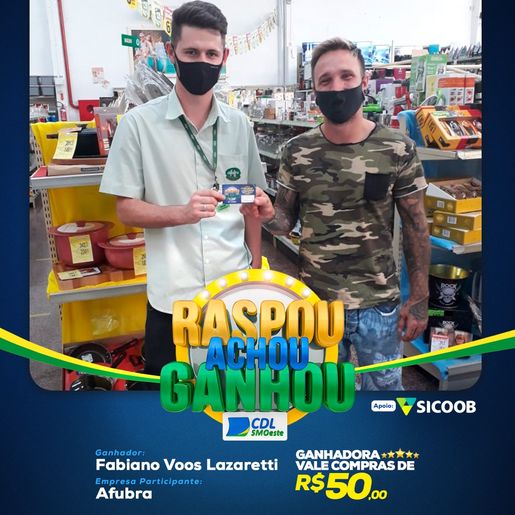 Raspou, Achou, Ganhou faz mais ganhadores no comércio em SMO