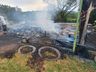 Casa é destruída por incêndio no interior de SJCedro
