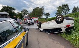 Colisão entre veículos na BR-163 deixa dois feridos em SMOeste