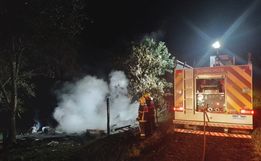 Incêndio no interior de São Lourenço do Oeste mobiliza bombeiros 