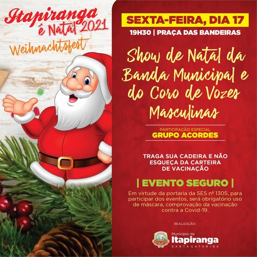 Itapiranga terá atrações de Natal neste fim de semana