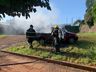 Incêndio consome veículo no centro de São Miguel do Oeste