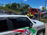 VÍDEO: Acidente entre carro e moto deixa dois feridos em SMO 