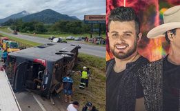 Ônibus de Conrado e Aleksandro sofre acidente; um dos cantores e outros 5 morreram