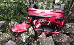 Motorista morre em capotamento na BR-282