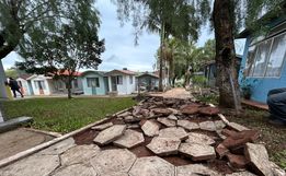 Prefeitura de São José do Cedro realiza ação de limpeza e manutenção no cemitério municipal