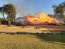 Incêndio deixa rodovia SC163 interrompida em São João do Oeste