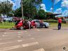 Colisão entre carros deixa mulher ferida em SMOeste
