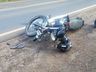 Homem fica gravemente ferido em colisão entre moto e trator na SC-163