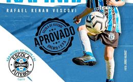 Atleta da escola do Grêmio de São Miguel do Oeste é aprovado em teste do clube Gaúcho