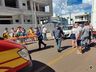 Motociclista fica ferido em colisão contra carro no centro