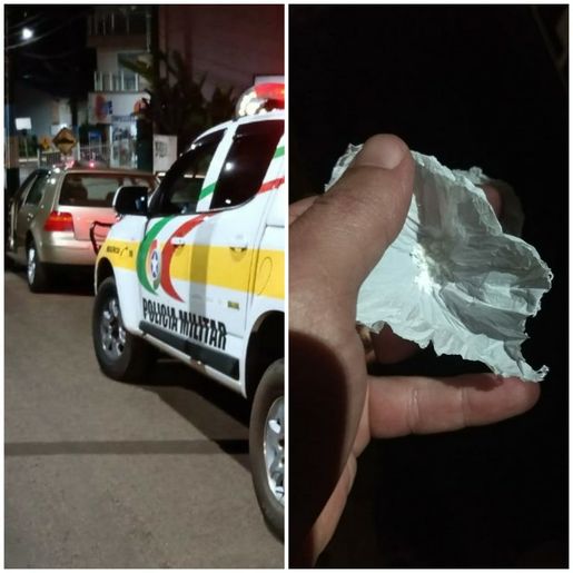 Motorista é flagrado com drogas em abordagem da PMR no centro de Iporã do Oeste