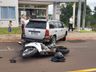 Acidente entre carro e moto deixa homem ferido em SMOeste