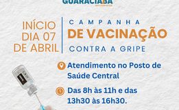 Vacinação contra a gripe começa nesta segunda em Guaraciaba