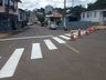 Ruas de Iporã do Oeste recebem pintura de novas faixas de sinalização