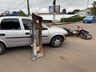 Mulher fica ferida em acidente entre carro e moto, em São Miguel do Oeste