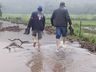 Chuva forte arrasta ponte e deixa lavouras submersas no Extremo-Oeste