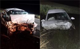 Colisão frontal deixa cinco pessoas feridas na BR-163, em Barracão 