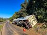 Tombamento de caminhão é registrado na BR-163 em Guaraciaba