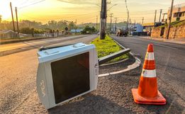 VÍDEO: Redutor de velocidade é derrubado em São Miguel do Oeste