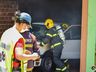 Fotos; Incêndio consome camionete em garagem de edifício em SMOeste