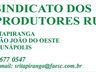 Sindicato dos Produtores Rurais cancela evento com associados