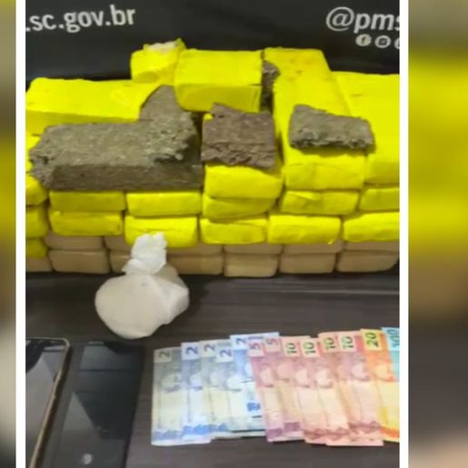 Homem é preso com mais de 22 kg de maconha e cocaína na BR-282, em Maravilha