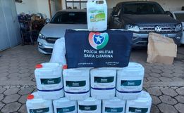 Polícia Militar apreende 220 litros de agrotóxicos contrabandeados